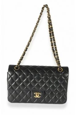 Chanel Vintage Vintage Tassen Pre-owned Medium Double Flap Bag Black -Goedkope Chanel Vintage winkel 6056b0231cb59053b82d26f50498d4d9