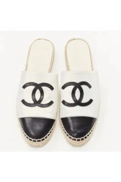 Chanel Vintage Vintage Schoenen Pre-owned Leather Espadrilles White -Goedkope Chanel Vintage winkel 60589cfbcf4035b42c3a79188fae0c6b
