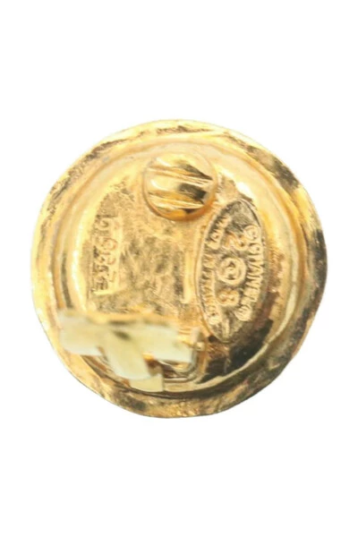 Chanel Vintage Vintage Sieraden Pre-owned Metal Earrings Yellow 1 Chanel Vintage Vintage Sieraden Pre-owned Metal Earrings Yellow