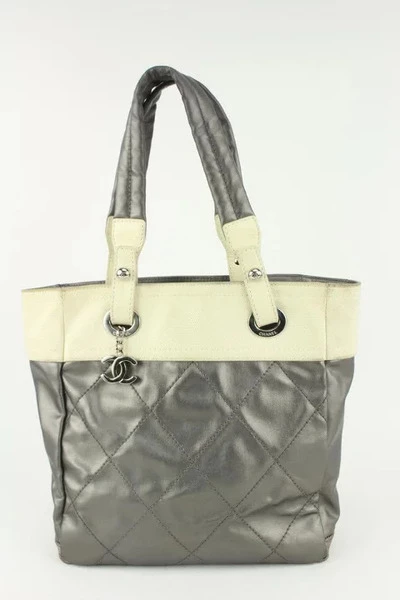 Chanel Vintage Vintage Tassen Pre-owned Handbags Gray 3 Chanel Vintage Vintage Tassen Pre-owned Handbags Gray - Afbeelding 3