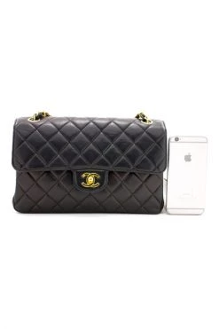 Chanel Vintage Vintage Tassen Pre-owned Double Faces W Sided Chain Shoulder Bag Black -Goedkope Chanel Vintage winkel 61f8378c24c7a76bbf9f988d2688a9c7