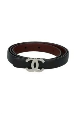 Chanel Vintage Vintage Accessoires Pre-owned Leather Belts Black