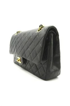 Chanel Vintage Vintage Tassen Pre-owned Medium Double Flap Bag Black -Goedkope Chanel Vintage winkel 6370692493466c8a9790a2704af6d978