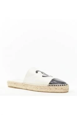 Chanel Vintage Vintage Schoenen Pre-owned Leather Espadrilles White