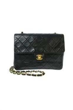 Chanel Vintage Vintage Tassen Pre-owned Leather Chanel-bags Black -Goedkope Chanel Vintage winkel 66630f55334b683a012d9a63a403a6b1