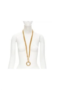 Chanel Vintage Vintage Sieraden Pre-owned Metal Necklaces Yellow -Goedkope Chanel Vintage winkel 67d287e7d6915236d0b27deb6ec46b29