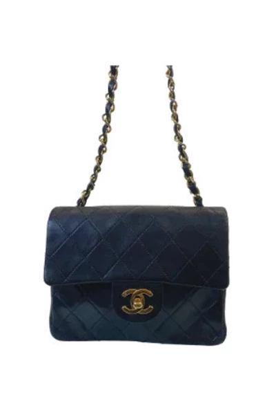 Chanel Vintage Vintage Tassen Pre-owned Leather Flap Bag Black 2 Chanel Vintage Vintage Tassen Pre-owned Leather Flap Bag Black - Afbeelding 2