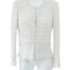 Chanel Vintage Vintage Jassen Pre-owned Fabric Outerwear White
