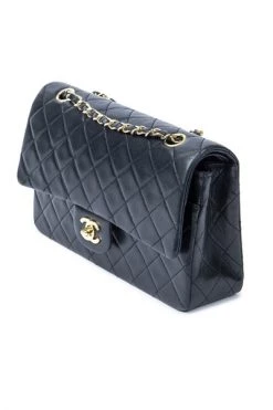 Chanel Vintage Vintage Tassen Pre-owned Medium Double Flap Bag Black -Goedkope Chanel Vintage winkel 688a547714900ff06d0b09a2f699656b