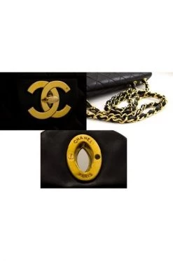 Chanel Vintage Vintage Tassen Pre-owned Classic Maxi 13; 2.55 Flap Chain Shoulder Bag Lamb Black -Goedkope Chanel Vintage winkel 6a290a9be00c3cf7a7d4b0714df40688