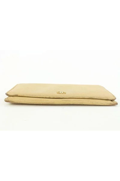 Chanel Vintage Vintage Accessoires Pre-owned Leather Wallets Beige 2 Chanel Vintage Vintage Accessoires Pre-owned Leather Wallets Beige - Afbeelding 2