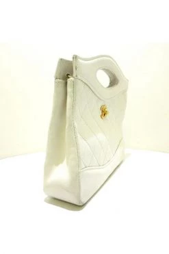 Chanel Vintage Vintage Tassen Pre-owned Leather Chanel-bags White -Goedkope Chanel Vintage winkel 6d170c62e323b332f884b783e2c2d8da
