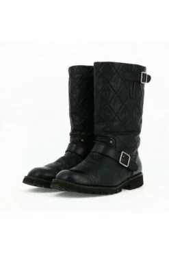 Chanel Vintage Vintage Schoenen Pre-arm Butts In Cuir Black