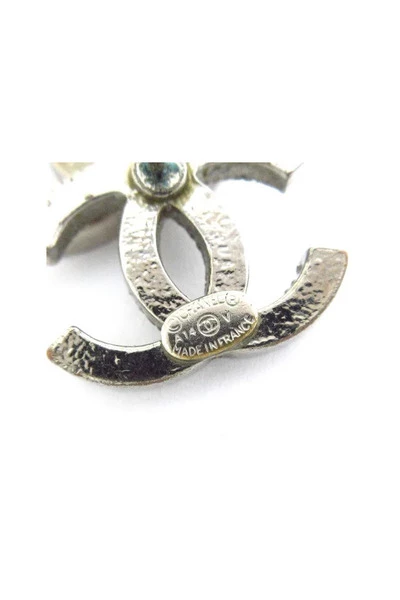 Chanel Vintage Vintage Sieraden Pre-owned Metal Earrings Gray 2 Chanel Vintage Vintage Sieraden Pre-owned Metal Earrings Gray - Afbeelding 2