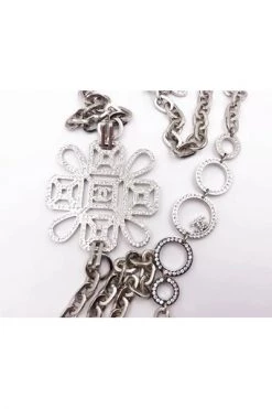 Chanel Vintage Vintage Tassen Pre-owned Metal Chanel-jewelry Gray -Goedkope Chanel Vintage winkel 71dc0bae394715eacc9387a644633237