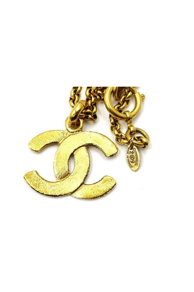 Chanel Vintage Vintage Sieraden Pre-owned Metal Chanel-jewelry Yellow 3 Chanel Vintage Vintage Sieraden Pre-owned Metal Chanel-jewelry Yellow - Afbeelding 3