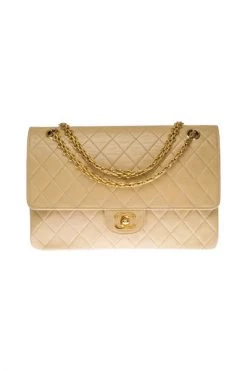 Chanel Vintage Vintage Tassen Pre-owned Leather Chanel-bags Beige