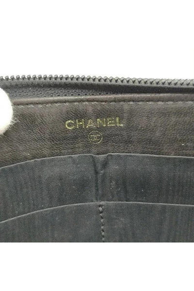 Chanel Vintage Vintage Accessoires Pre-owned Leather Wallets Black 5 Chanel Vintage Vintage Accessoires Pre-owned Leather Wallets Black - Afbeelding 5