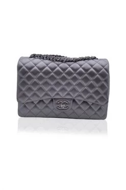 Chanel Vintage Vintage Tassen Pre-owned Leather Chanel-bags Gray -Goedkope Chanel Vintage winkel 73f0bfdd7ea0f98f54d3fc7b59f8c6b4