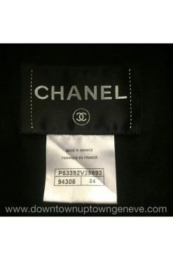 Chanel Vintage Vintage Jassen PRE-OWNED Jacket With Double Layer In Tweed Black
