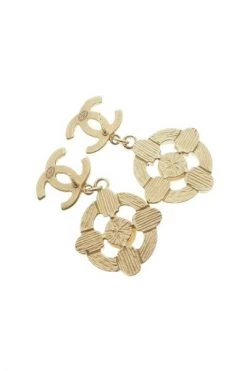 Chanel Vintage Vintage Sieraden Earrings Yellow
