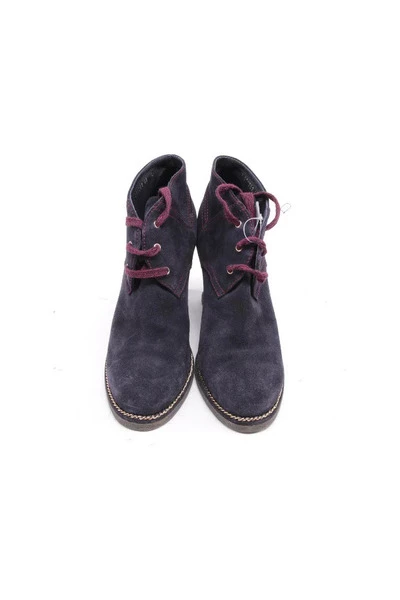 Chanel Vintage Vintage Schoenen Pre-owned Leather Boots Purple 4 Chanel Vintage Vintage Schoenen Pre-owned Leather Boots Purple - Afbeelding 4