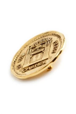 Chanel Vintage Vintage Accessoires Pre-Owned 3301 Rue Cambon Paris Broch Yellow