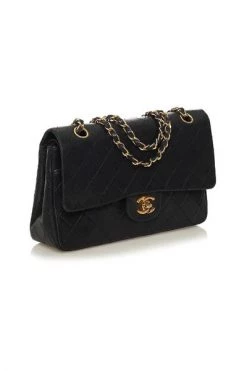 Chanel Vintage Vintage Tassen Pre-owned Medium Double Flap Bag Black -Goedkope Chanel Vintage winkel 781c22472c1a3b65b7840699539f047d