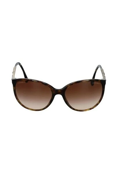 Chanel Vintage Vintage Accessoires Pre-owned Fabric Sunglasses Brown 4 Chanel Vintage Vintage Accessoires Pre-owned Fabric Sunglasses Brown - Afbeelding 4