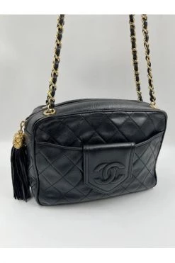 Chanel Vintage Vintage Tassen Pre-owned Leather Chanel-bags Black -Goedkope Chanel Vintage winkel 7a402f33aafe7714cde4766efcc50bd7