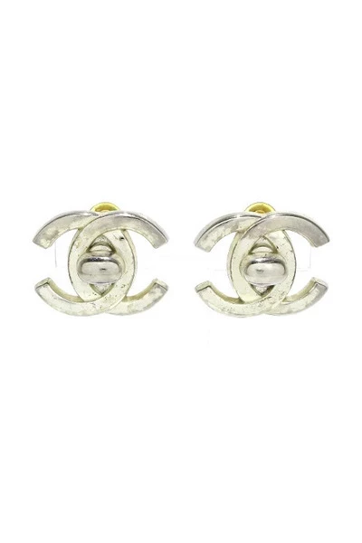 Chanel Vintage Vintage Sieraden Pre-owned Earrings Gray 1 Chanel Vintage Vintage Sieraden Pre-owned Earrings Gray