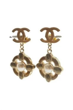 Chanel Vintage Vintage Sieraden Earrings Yellow -Goedkope Chanel Vintage winkel 7b8b23109641b8a007fbe4e12a84d75c