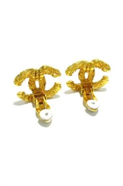 Chanel Vintage Vintage Sieraden Pre-owned Earrings Yellow