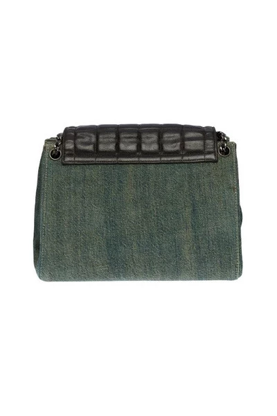 Chanel Vintage Vintage Tassen Pre-owned Denim Chanel-bags Green 4 Chanel Vintage Vintage Tassen Pre-owned Denim Chanel-bags Green - Afbeelding 4