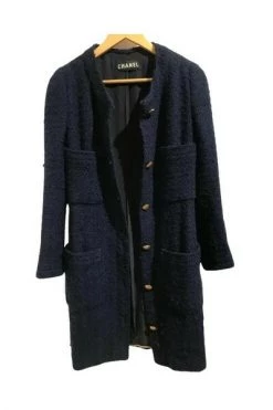 Chanel Vintage Vintage Tops Pre-owned Wool Outerwear Blue 8 Chanel Vintage Vintage Tops Pre-owned Wool Outerwear Blue -Goedkope Chanel Vintage winkel 7e5a8efba7269e4f940a240eb81d5d2c