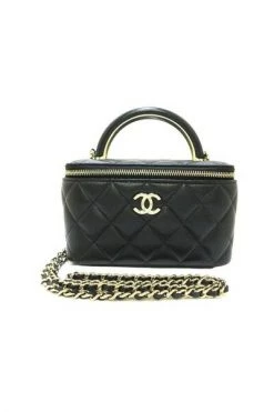 Chanel Vintage Vintage Tassen Pre-owned Leather Chanel-bags Black -Goedkope Chanel Vintage winkel 8047117d1ff60d2a2b70cd2397c52107