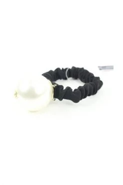 Chanel Vintage Vintage Accessoires Pre-owned Pearl Hair-accessories Black