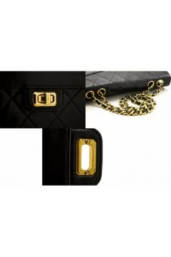 Chanel Vintage Vintage Tassen Pre-owned Classic Chain Shoulder Bag Black