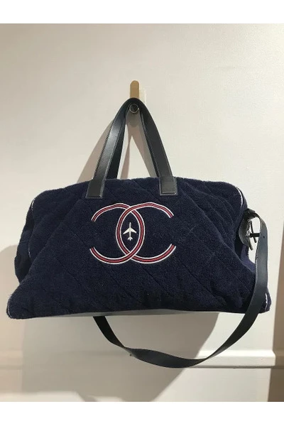 Chanel Vintage Vintage Tassen Pre-owned Fabric Chanel-bags Blue 6 Chanel Vintage Vintage Tassen Pre-owned Fabric Chanel-bags Blue - Afbeelding 6