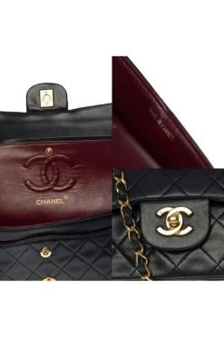 Chanel Vintage Vintage Tassen Pre-owned Leather Chanel-bags Black