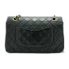 Chanel Vintage Vintage Tassen Pre-owned Medium Double Flap Bag Black
