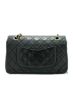Chanel Vintage Vintage Tassen Pre-owned Medium Double Flap Bag Black