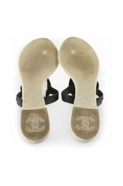 Chanel Vintage Vintage Schoenen Pre-owned Sandals Black