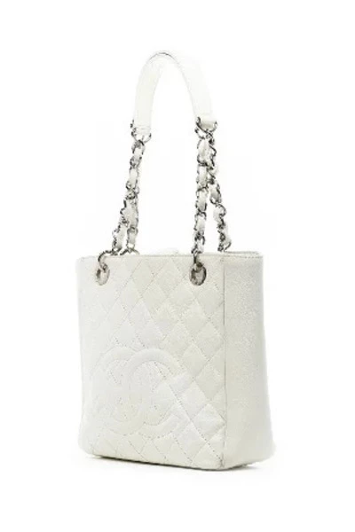 Chanel Vintage Vintage Tassen Pre-owned Leather Chanel-bags White 2 Chanel Vintage Vintage Tassen Pre-owned Leather Chanel-bags White - Afbeelding 2