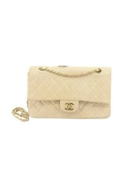 Chanel Vintage Vintage Tassen Shoulder Bags Beige