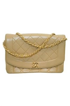 Chanel Vintage Vintage Tassen Pre-owned Diana Beige