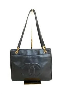 Chanel Vintage Vintage Tassen Pre-owned Leather Totes Black