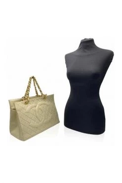 Chanel Vintage Vintage Tassen Pre-owned Quilted Grand Shopping Tote GST 1997 Beige -Goedkope Chanel Vintage winkel 8ac8aab0c042857abceaad1781b182dd