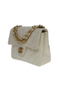 Chanel Vintage Vintage Tassen Pre-owned Leather Chanel-bags Beige -Goedkope Chanel Vintage winkel 8c0fb7f330af24c7480657e4c6448976