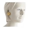 Chanel Vintage Vintage Sieraden Pre-owned Diamond Shaped Earclips Yellow